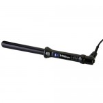 Hairstyler 25mm Professional Clipless Tourmaline Ceramic Curling Wand Brilliant Black